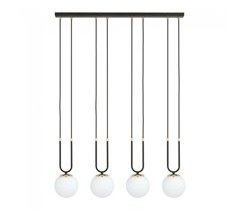 Lámpara de techo Megan (4 luces) Cristal - Metal  Moderno