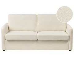 Beliani Sofá cama Bouclé
