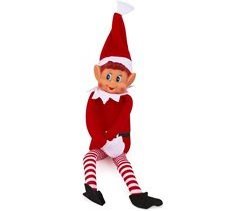 Elfo Navideño Papá Noel Elfo de Vinilo Suave de Pierna Larga con Sombrero Elfo