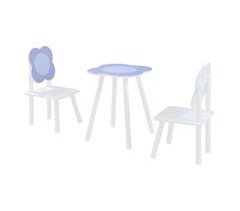 Conjunto infantil de mesa y 2 sillas Simrishamn diseño floral