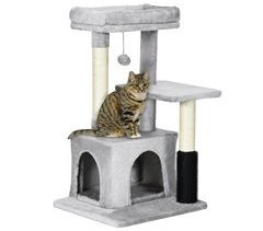 Árbol para Gatos Aglomerado de Madera PawHut