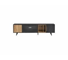 Mueble de TV de cristal ondulado con