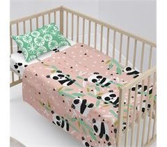 Panda garden Juego de sábana cuna
