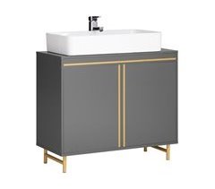 Mueble para Debajo del Lavabo con 2 Puertas BZR129-HG SoBuy