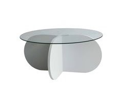 Mesa de café efecto madera 75x75