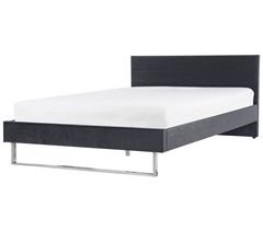 Beliani Cama con somier Terciopelo BELLOU 214x185