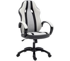 Silla de Juegos PU, Poliéster HOMCOM, oficina - sillas de oficina