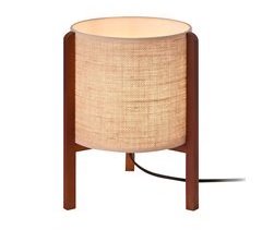 Lámpara de mesa Solihull 1x E14 40 W madera + tela [lux.pro]
