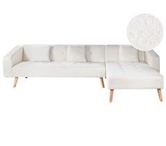 Beliani Sofá esquinero Bouclé VADSO