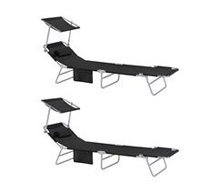 TUMBONA CON RESPALDO RECLINABLE Y PARASOL OGS48-SCHX2 SOBUY