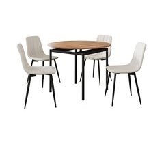 Juego de comedor Hemnes mesa redonda con 4 sillas