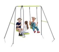 Columpio Infantil Metal, PE Outsunny