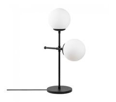 Lámpara de mesa Garet (2 luces) Metal Cristal Nórdico