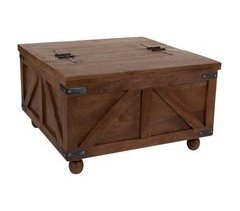 Mesa baúl de centro de madera