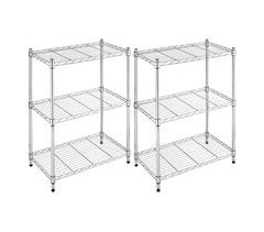 Pack 2 Estanterías Metálicas con 3 Baldas Ajustables 7house