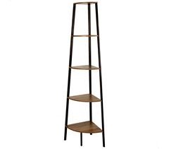 Max Home - Estantería esquinera 5 estantes madera