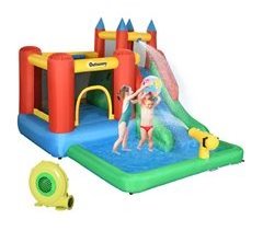 Castillo Hinchable Tejido Oxford y Poliéster Outsunny