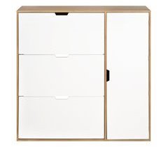 Zapatero MONTBLANC 112x105x23,5cm color roble y blanco