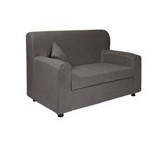 Sofá fixo de 2 lugares em tecido