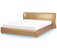 Beliani Cama LED Piel PARIS 215x228