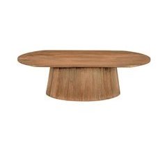 Mesa de centro ovalada en madera maciza 120x70