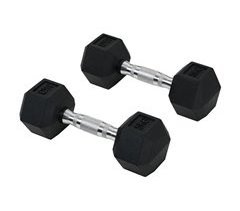 Juego de Mancuernas Metal, Goma HOMCOM, deportes y ocio - pesas