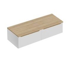 Mueble bajo lavabo 2 cajones encimera Livia