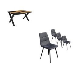 Mesa Fija, Sillas 140x90