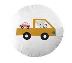 COJIN REDONDO CON RELLENO COCHES