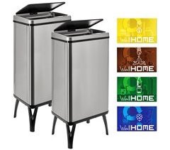 set de dos papeleras y bolsas