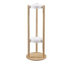 Soporte para plantas Sastamala de 3 niveles bambú [en.casa]