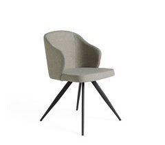ANGEL CERDA Silla comedor tapizada tela gris