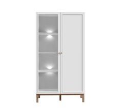 Vitrina 1 puerta gris claro LISZT