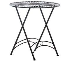 Mesa de jardin terraza balcon estilo rustico 71x71