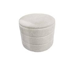 Puff redondo EVAN 45x36cm color beige