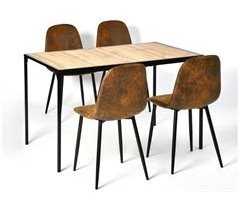 Juego de comedor industrial 1 mesa y 4 sillas