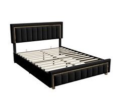 Cama contenedor con almacenaje, Estructura de cama con cabecero