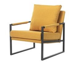 SCOTT-Sillón de tela y metal