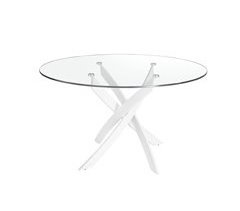 Mesa comedor redonda cristal 130x130