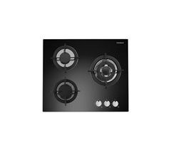 Placa cristal gas CORBERÓ CPCGY2303N 3 zonas 60cm negro 