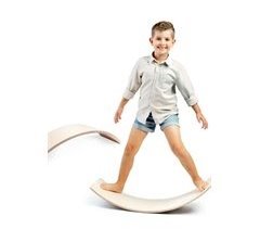 Tabla de equilibrio para niños a partir de 6 meses en madera natural