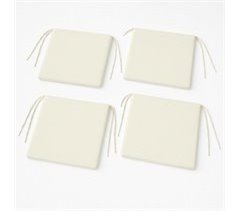 Well Home Juego de 4 Cojines para sillas con lazos