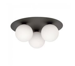 Plafón de techo Ícaro Opal (3 luces) Cristal - Metal Moderno