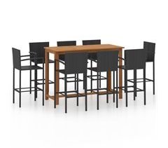 Conjunto de bar para jardin 9 piezas