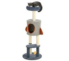 Árbol para Gatos Aglomerado de Madera, Sisal, Felpa, Algodón