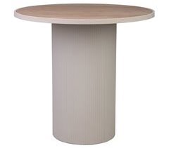 Mesa auxiliar de metal y madera