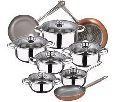 Bateria de cocina 12 piezas con juego de sartenes