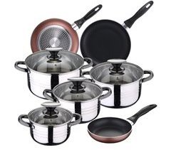 Bateria de cocina 8 piezas  y  juego de sartenes