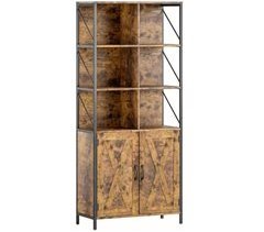 Librería Melamina de Madera, Metal HOMCOM