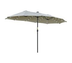 Sombrilla Doble Acero, Poliéster Outsunny